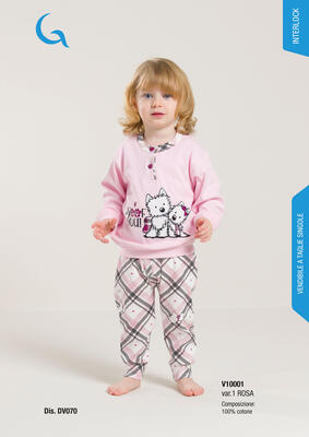 PIGIAMA NEONATA M/L V10001 Ingrosso Pigiami 0/16 Anni Tellini S.r.l.